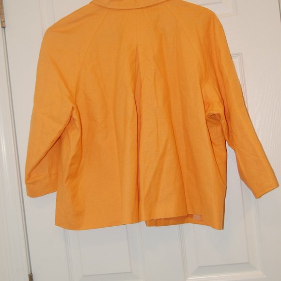 COLDWATER CREEK Light Orange Jacket 3/4 Sleeves Hook Closures SizeXLP - Picture 4 of 11
